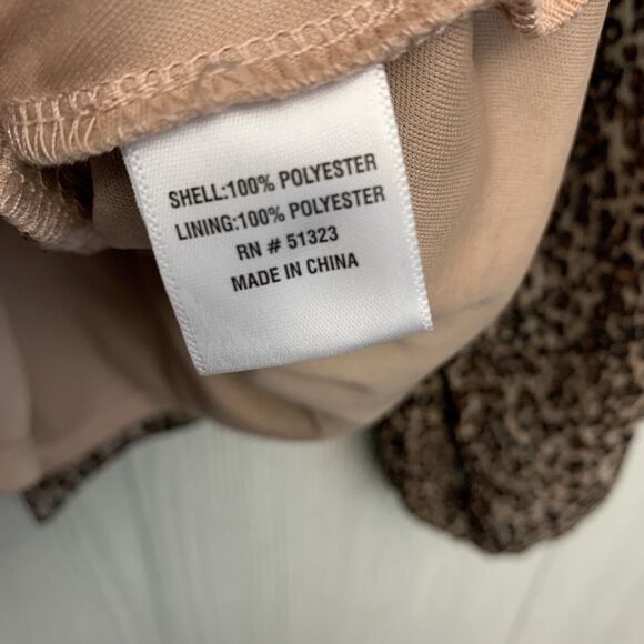 1.State Leopard V-Neck Long Sleeve Top Small - Picture 4 of 5